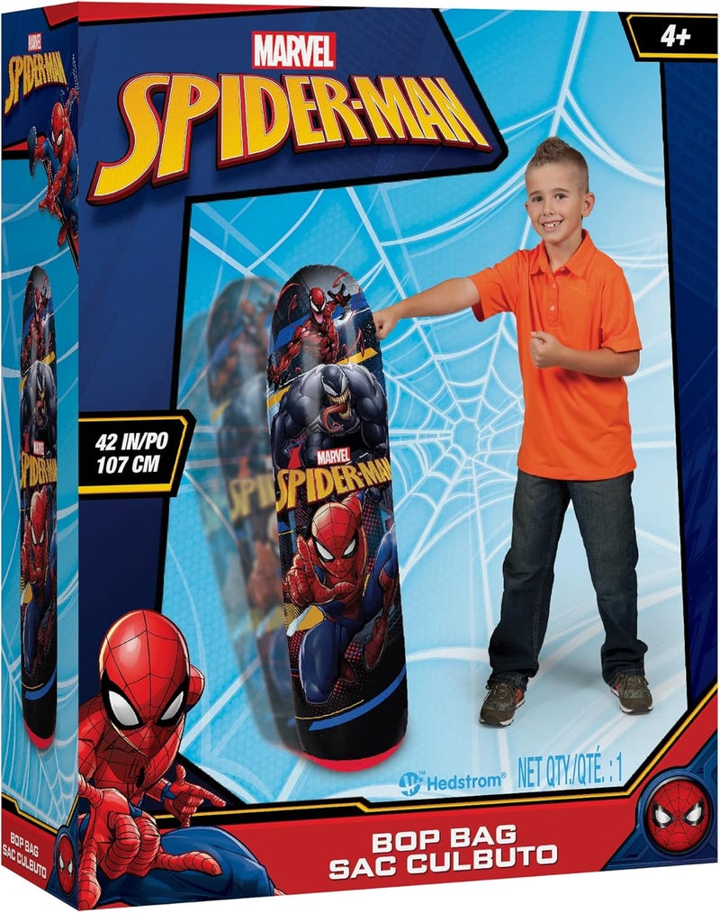 Hedstrom Spiderman Bop Bag Inflatable Punching Bag, Style 2, 42 Inch, (56-82595) - Image 1
